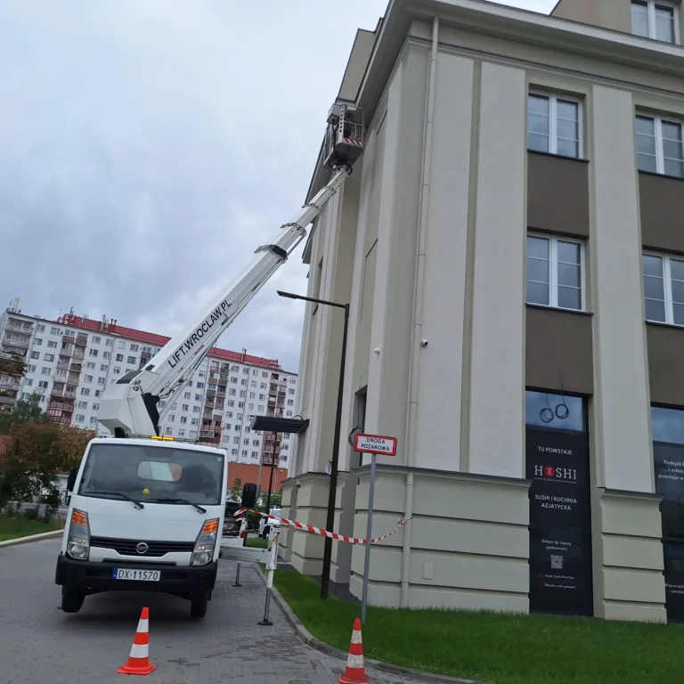 Read more about the article Prace naprawcze elewacji z podnośnika koszowego